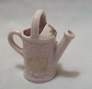 Germany Pink Porcelain Watering Can Figurine