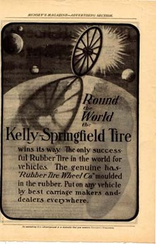 Kelly-Springfield Tire Ad Early 1900s