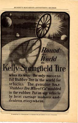 Kelly-Springfield Tire Ad Early 1900s