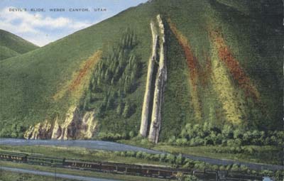 Postcard Devils Slide Utah