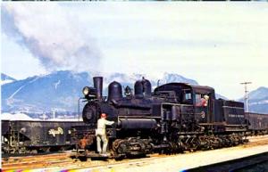 RR Train Pacific Coast #115 at Vancouver postcard