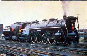 RR Train Canadian National #6153 in Montreal postcard Steam Locomotive