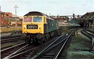 RR Train British Rail at Edinburgh postcard