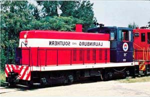 Laurinburg&Southern 76 RR Train Postcard