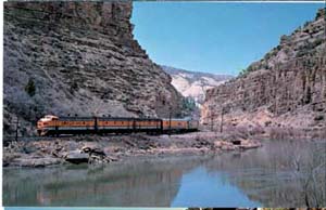Denver & Rio Grande Western RR Train postcard
