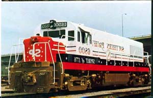 Southern Pacific #6800 RR Train postcard