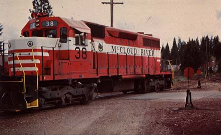 Train PC McCloud River Railroad Unit # 38
