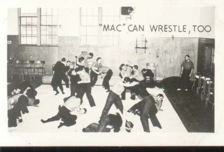 WWII Navy Mini Photo Mac Can Wrestle 1943