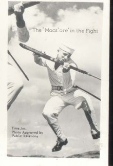 WWII Navy Mini Photo Mac In The Fight
