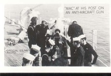 WWII Navy Photo Mac On Anti Aircraft Gun