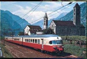 RR Train Trans European Express in Switzerland Postcard
