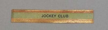 Victorian Label Reads Jockey Club