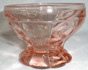 Heisey Old Sandwich Low Sherbet in Pink