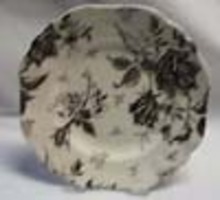 J & G Meakin Black rose salad plate