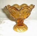 L.E. Smith Moon & Star Compote in Amber