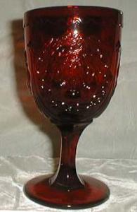 L.E. Smith Cherry Water Goblet in Red