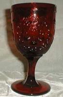 L.E. Smith Cherry Water Goblet in Red