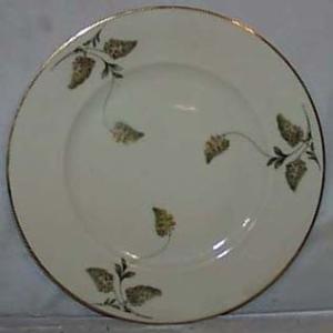 Bavaria Ivory Dinner plate with handpainted red/green flower