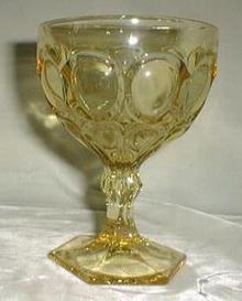 Fostoria Moonstone in Yellow Low Sherbet