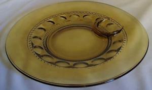 U.S. Glass Tiffin Kings Crown Snack Plate