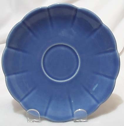 W S George petalware saucer in blue