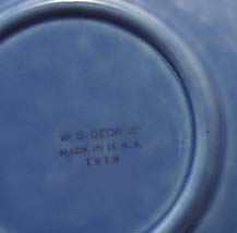 W S George petalware saucer in blue