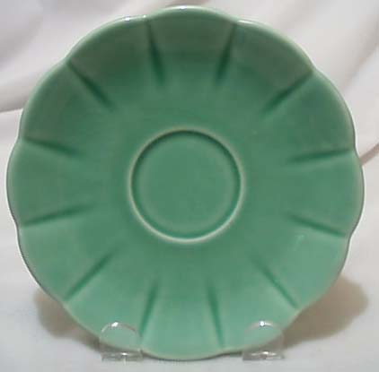 W S George petalware saucer in green