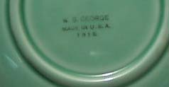 W S George petalware saucer in green