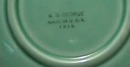 W S George petalware saucer in green