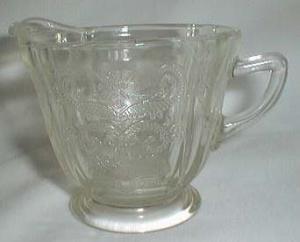 Federal Madrid Footed Creamer, Crystal