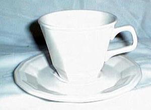 Homer Laughlin Colonial White Cup & Saucer