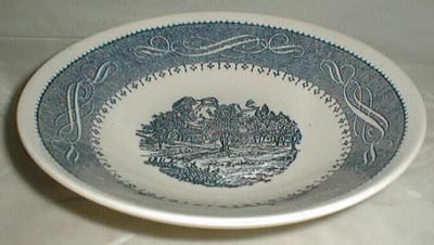 Anchor hocking Currier & Ives cereal bowl