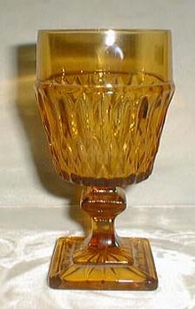 Colony Mount Vernon Water Goblet in Amber