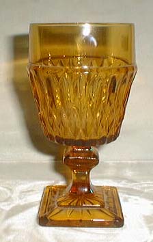 Colony Mount Vernon Water Goblet in Amber