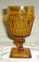 Colony Mount Vernon Water Goblet in Amber