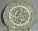 Scio Currier & Ives Green Bread & butter plate