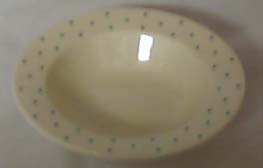 Homer Laughlin Polka Dots Soup bowl