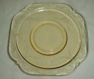 Federal Madrid Cup Saucer, Amber
