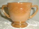 Anchor Hocking Laurel Sugar, peach lustre