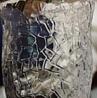 L.E. Smith Crackle juice glass in Crystal.