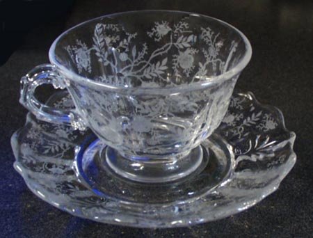 Fostoria Chintz Cup and Saucer Set