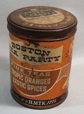 Boston Tea Party Tin, Nice old tin