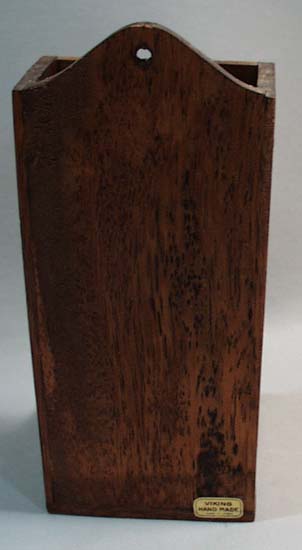 Match Safe, wooden marked Viking made in Japan