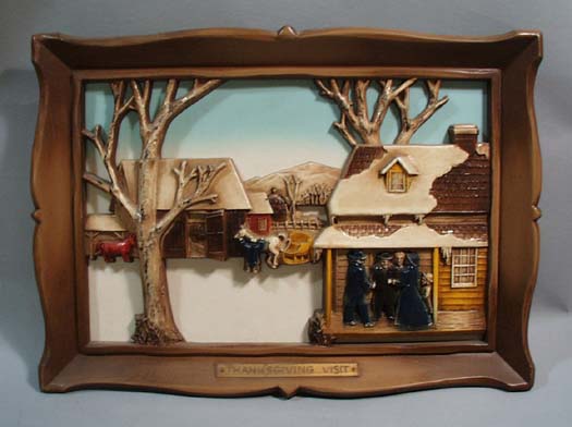 Syroco Decorative Amish Picture entitled Thanksgiving Visit