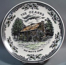 The Ozarks Old Matt's Cabin Souvineer Plate