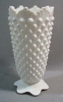 Fenton Hobnail mini milkglass vase