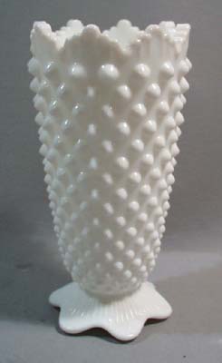 Fenton Hobnail mini milkglass vase