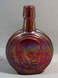 Red Carnival Glass Adams mini wheaton bottle