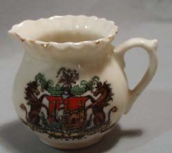 Mini creamer S H & sons England Heraldic china