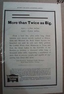 Rock Island System Railroad Ad More than Twice As Big
